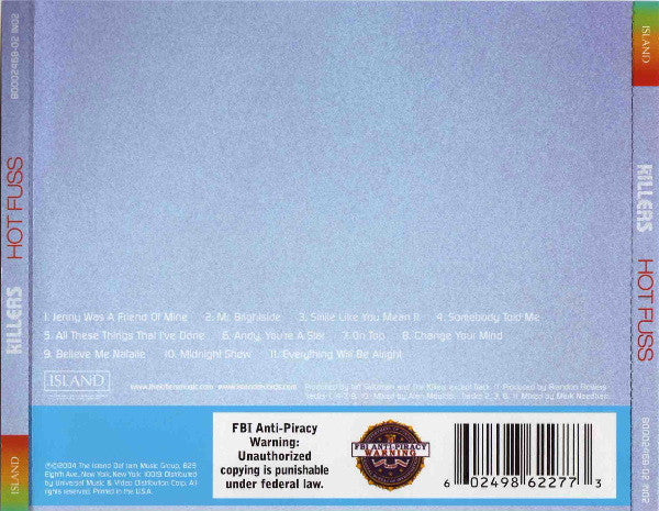 The Killers - Hot Fuss U.S. CD LP