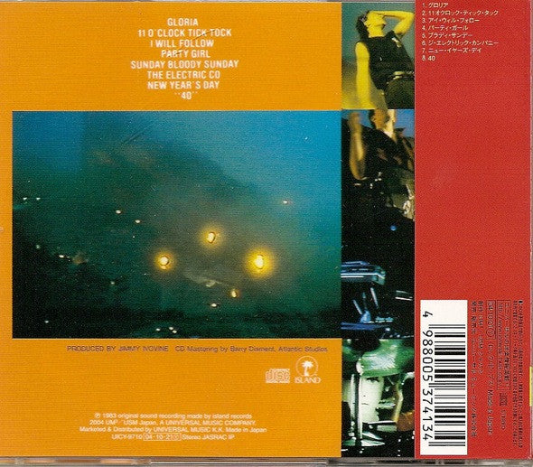 U2 - Live Under A Blood Red Sky Japanese Import CD LP