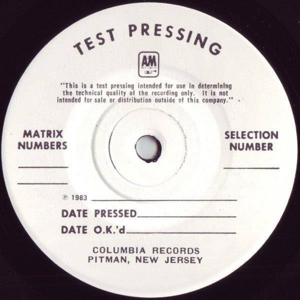The Go-Gos - Head Over Heels - Rare 7" White Label Test Pressing