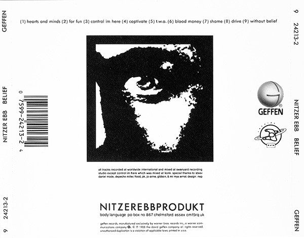 Nitzer Ebb - Belief Hand Signed CD LP