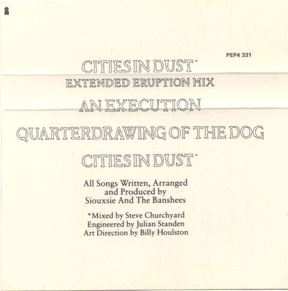 Siouxsie & The Banshees - Cities In Dust RARE Canadian ONLY Cassette Single