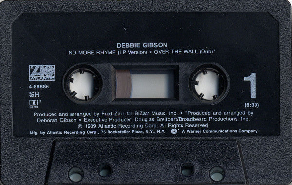 Debbie Gibson - No More Rhyme U.S. Cassette Single