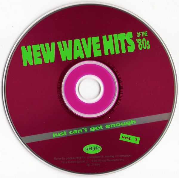New Wave Hits Of The 80's Volume 1 U.S. 16-Track Compilation BMG Record Club