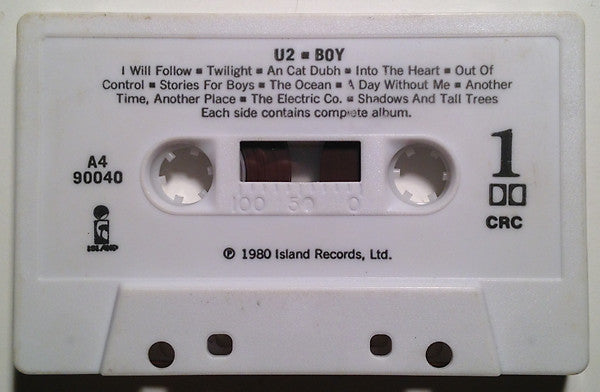 U2 Boy U.S. Cassette LP Columbia House Edition