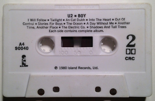 U2 Boy U.S. Cassette LP Columbia House Edition