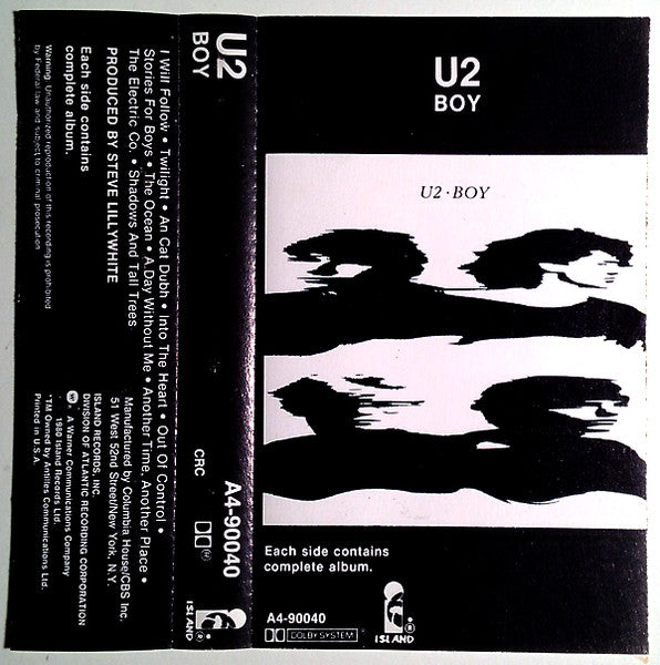 U2 Boy U.S. Cassette LP Columbia House Edition