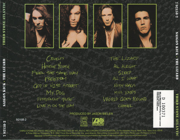 Saigon Kick - The Lizard U.S. CD LP Record Club Issue