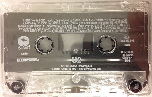 U2 - ONE U.S. 3-Track Cassette Single