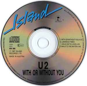 U2 - With Or Without You Austrian Import 3Track CD Single