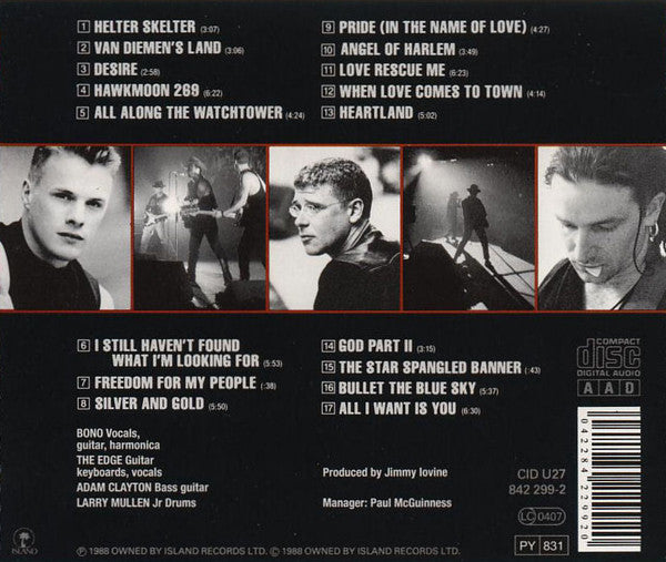 U2 - Rattle & Hum - Fully Signed French Import CD