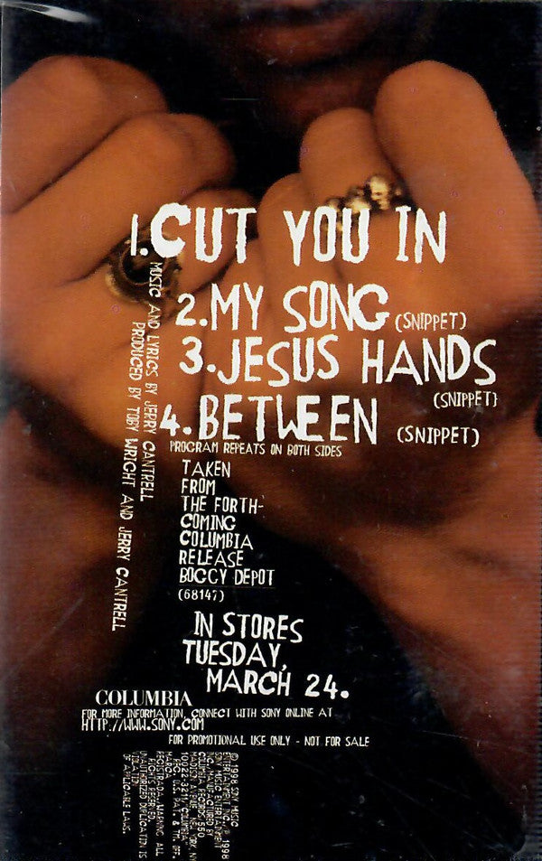 Jerry Cantrell - Cut You In - U.S. Promotional 4-Track Cassette Sampler New / Sealed