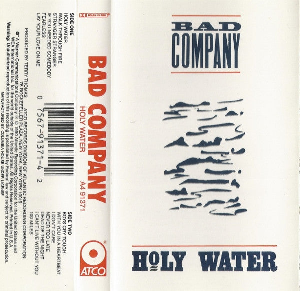 Bad Company - Holy Water U.S. Cassette LP