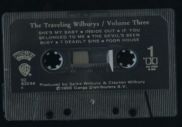Traveling Wilburys - Volume Three Canadian Cassette LP
