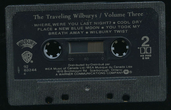 Traveling Wilburys - Volume Three Canadian Cassette LP