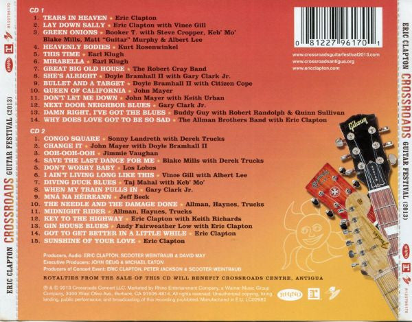 Eric Clapton Guitar Festival - Crossroads Live 2013 2xCD Set