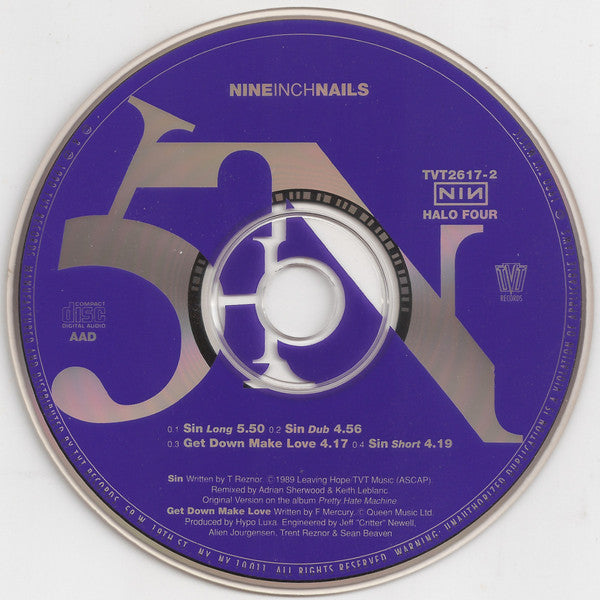 NIN Nine Inch Nails - Sin Original U.S. CD SINgle