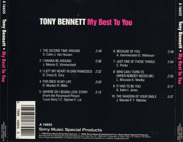 Tony Bennett - My Best To You U.S. CD LP