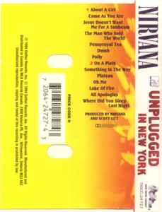 NIRVANA - Unplugged In New York Canadian Cassette LP