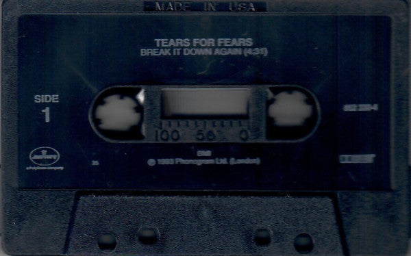 Tears For Fears - Break It Down Again U.S. Cassette single