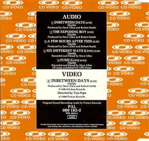 The Cure - In-between Days - RARE UK CD Video