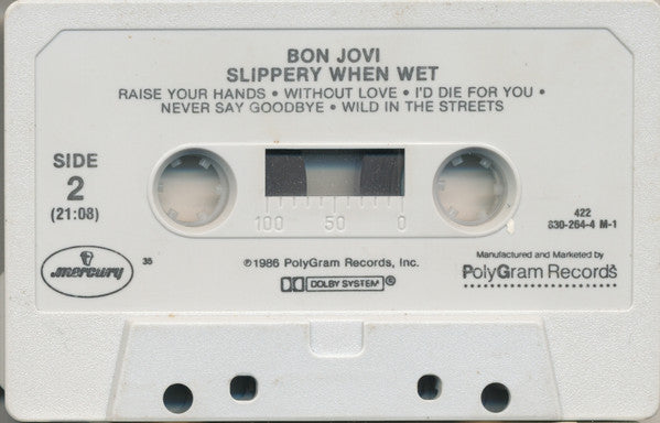 Bon Jovi - Slippery When Wet U.S. Cassette LP
