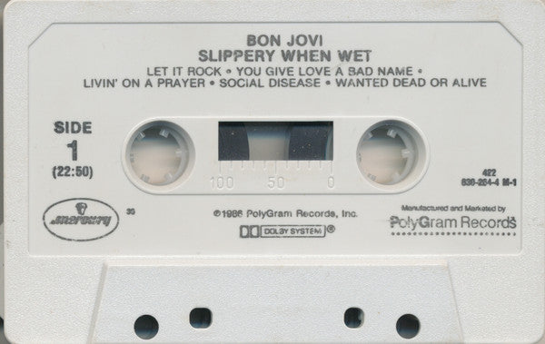 Bon Jovi - Slippery When Wet U.S. Cassette LP