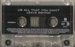U2 - All That You Can't Leave Behind Canadian Cassette LP
