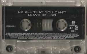 U2 - All That You Can't Leave Behind Canadian Cassette LP
