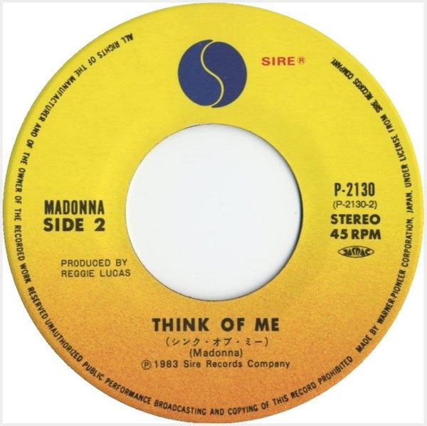 Madonna - Papa Don't Preach Japanese Import 7" Single
