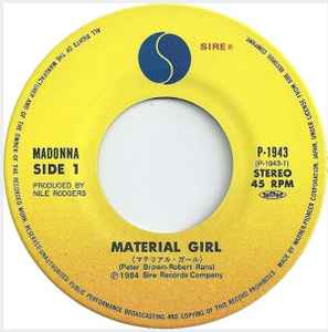 Madonna - Material Girl Japanese Import 7" Single