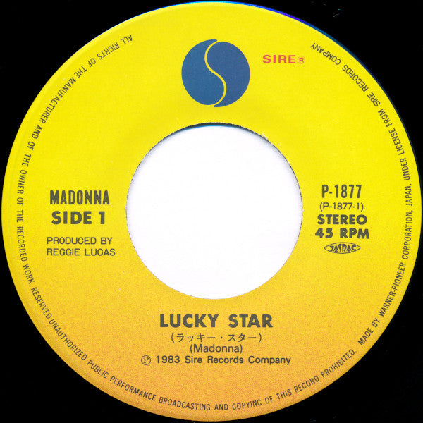 Madonna - Lucky Star Rare Japanese Import 7" Single