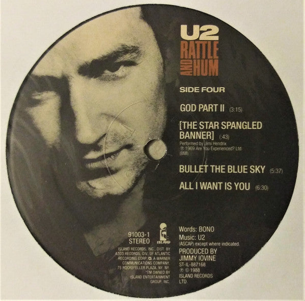 U2 - Rattle & Hum U.S. 2 x LP Very Good Condition