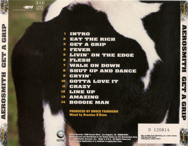 Aerosmith - Get A Grip U.S. CD LP BMG Record Club Issue