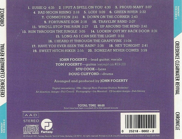 Creedence Clearwater Revival - Chronicle Greatest Hits U.S. CD LP