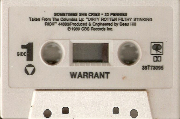 Warrant - Sometimes She Cries U.S. Cassette Single