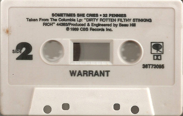 Warrant - Sometimes She Cries U.S. Cassette Single
