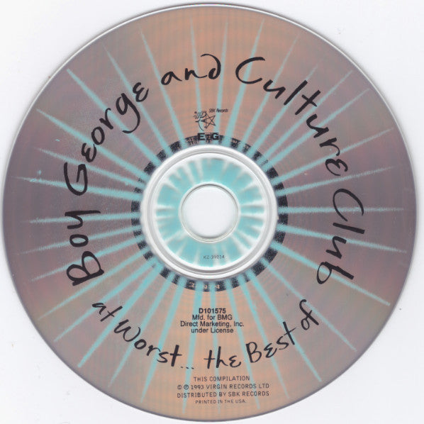 Boy George And Culture Club - At Worst...The Best Of - U.S. CD LP - Record Club Issue