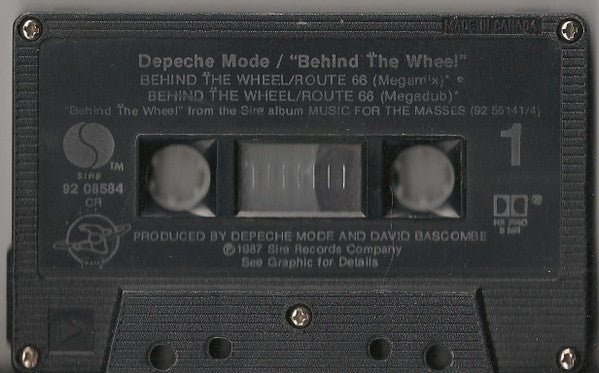 Depeche Mode - Behind The Wheel - Canadian Import Cassette Single W/ Remixes