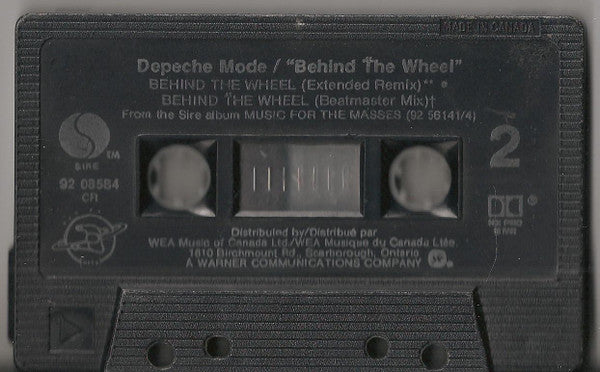 Depeche Mode - Behind The Wheel - Canadian Import Cassette Single W/ Remixes