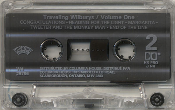 Traveling Wilburys - Volume One Canadian Cassette LP Record Club Issue