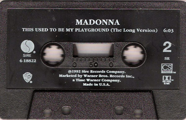 Madonna - This Used To Be My Playground - U.S. Cassette Single