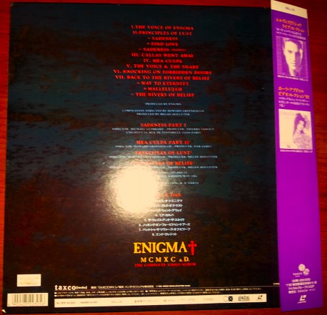 ENIGMA - MCMXC a.D. (The Complete Video Album) Japanese 12" Laserdisc