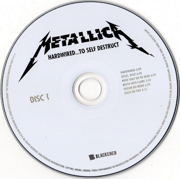 Metallica - Hard Wired To Self Destruct European Import 2xCD Digipak