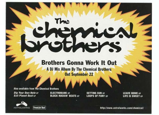 The Chemical Brothers - Promotional Postcard - Brothers Gonna Work It Out