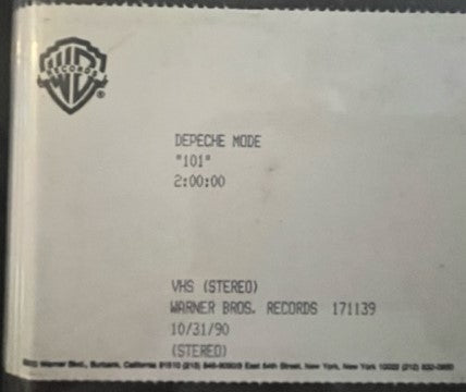 Depeche Mode - 101 Very Rare Promotional VHS Video Cassette