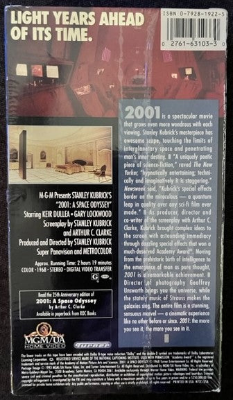 2001: A Space Odyssey - VHS Videotape NEW / Factory Sealed