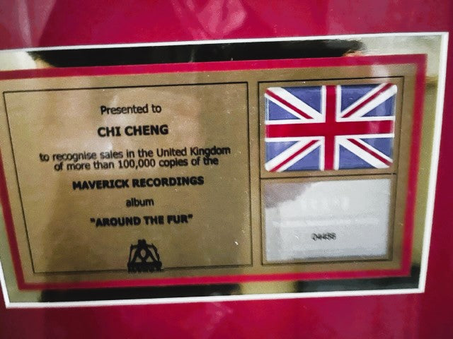 DEFTONES / Chi Cheng EXTREMELY RARE BPI Sales Award One Of A Kind