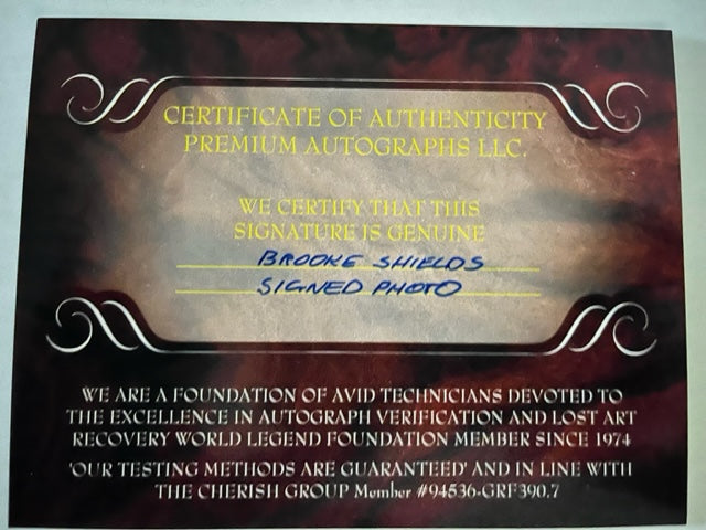 Brooke Shields - Hand Signed 8 1/2 x 11 Photo W/COA