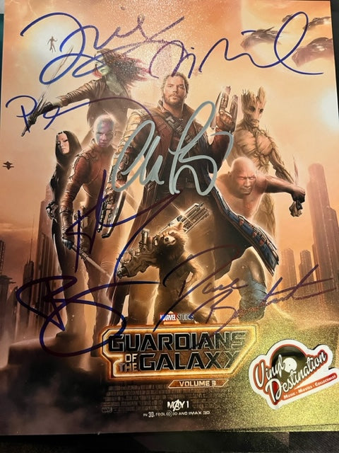 Guardians Of The Galaxy - Cast Fully Signed 8 x 10 Photo