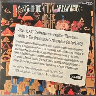 Siouxsie & The Banshees - A Kiss In The Dreamhouse RARE U.K. Promotional CD LP
